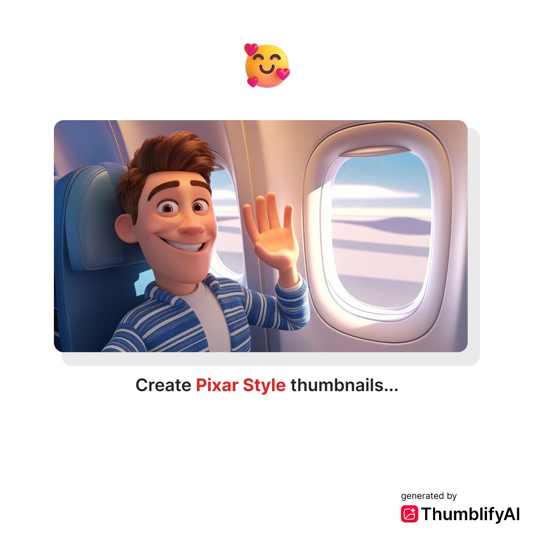 ThumblifyAI's tweet image. Want Pixar-style thumbnails for your YouTube channel?
With @ThumblifyAI, you can generate eye-catching, high-quality Pixar-style thumbnails in seconds. ✨
No designers
No complex tools
Just type and generate
#ThumblifyAI #MakePeopleClick