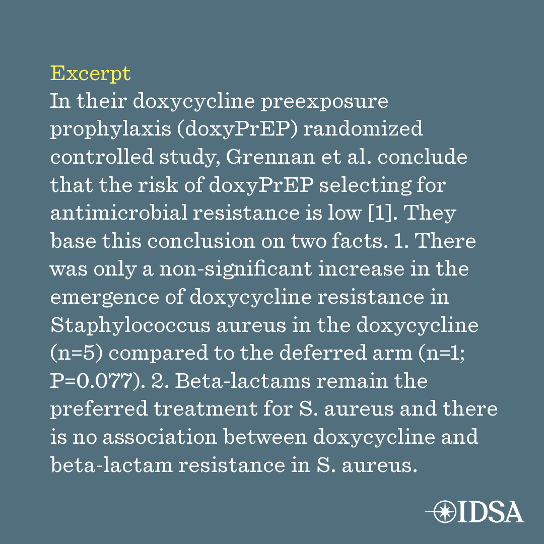 Evidence for selection of doxycycline resistance in Staphylococcus aureus in DoxyPrEP study

✅ Just Accepted
🔗 bit.ly/44hjuYR
