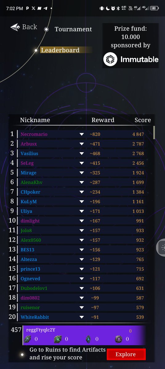 Just had a blast matching gems and strategizing moves in IN-Match3 and climbed the leaderboard!

 Check out my progress

Thanks <a href="/Immutable/">Immutable</a>, <a href="/in_ongame/">IN - match3, mmorpg, PvP/PvE $TIN</a>, and @Afro_play for this exciting challenge!  

#INMatch3 #GamingQuest #LeaderboardChallenge