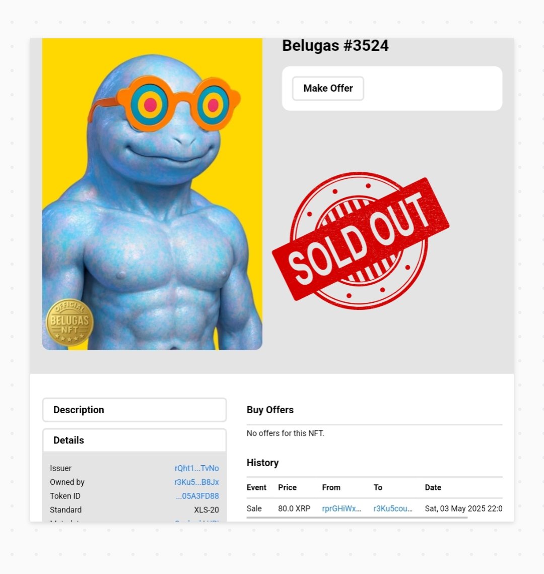 beluga_cafe's tweet photo. 🚨 GIVEAWAY ALERT 🚨
**Repost & Follow @xwhalesofficial  and you could WIN **💰🫰 $100🫰
We’re picking 1 lucky winner from the first 100 people.
---
🚨 Must Read or Miss.. Profits 
Our first project minted at just ⚡ 6 XRP...
And some sold at a massive 🚀 200 XRP!

This Beliga project minting at 6 xrp and some sole upto 80 Xrp. 
🫵Our @XWhalesofficial 777 Sold out 
🫵Beligas 5658/7777 Sold Out 
Last chance to mint in a low price 
🫵Already 73% Minted 
🫵The early believers?
They’re already celebrating big 🎉

🫵Now it's YOUR turn.
Will you act ..or watch it slip away? ⏳
Mint page : https://t.co/teC6ClzFLP 

Opportunities like this don’t come twice.
Follow. Repost. Win.
And maybe... change your future 🔑
