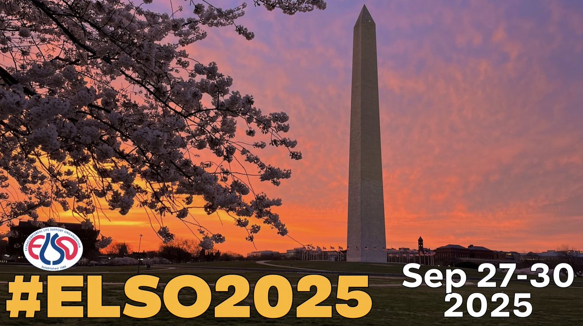 Are you ready for #ELSO2025 for #ELSO2025, 36th ELSO annual conference??
🖐️ hands-on #ECMO demonstrations
🔥 hot topics &amp; debates on #ECLS
🌎 real-world case studies
🔗 interdisciplinary collaboration
🗓️ Sep 27 -30, 2025
📌 Oxon Hill
🖇️ bit.ly/ELSO2025

🖌 &amp; do not forget