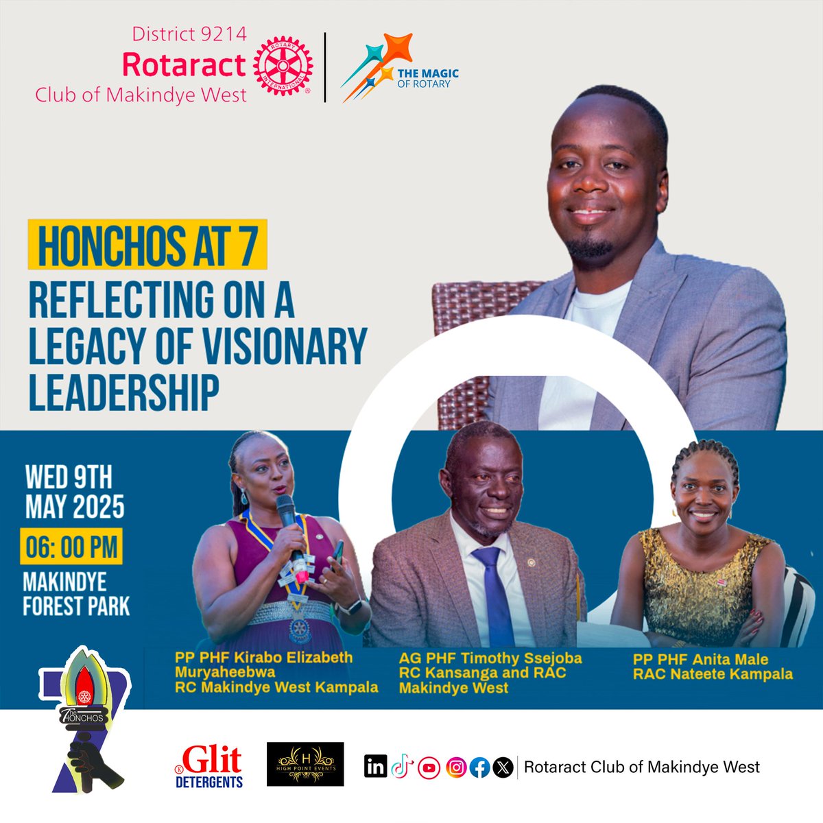 Rotaract Makindye West (@rctmakindyewest) on Twitter photo PP <a href="/mugumyaabbey19/">Mugumya Abbey</a> , our Visionary President, leads a powerful panel of leaders including PP PHF <a href="/Kirabower/">Kirabo Muryaheebwa</a>, AG PHF <a href="/mwalimutim/">Timothy Musoke Ssejjoba</a>, and PP PHF Anita Male โ each bringing wisdom, fire ๐ฅ, and legacy to the table.
Join us on WED I 9th May 2025 I 6PM I Makindye Forest Park
DNT MISS! PP <a href="/mugumyaabbey19/">Mugumya Abbey</a> , our Visionary President, leads a powerful panel of leaders including PP PHF <a href="/Kirabower/">Kirabo Muryaheebwa</a>, AG PHF <a href="/mwalimutim/">Timothy Musoke Ssejjoba</a>, and PP PHF Anita Male โ each bringing wisdom, fire ๐ฅ, and legacy to the table.
Join us on WED I 9th May 2025 I 6PM I Makindye Forest Park
DNT MISS!