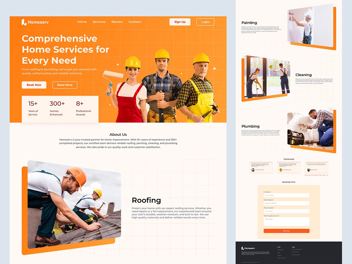 Landing page for home services 🛠️