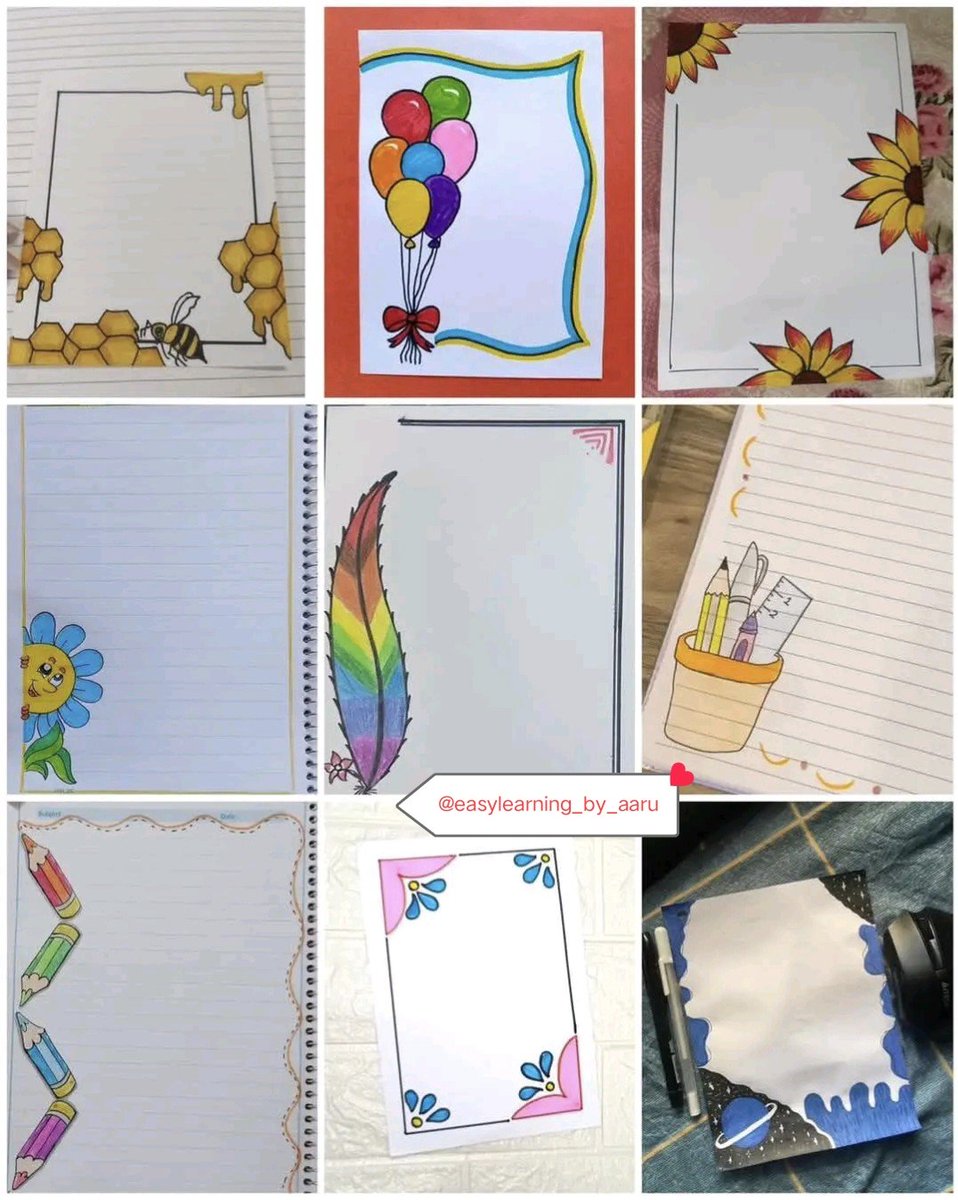 easylearnbyaaru's tweet image. Front page Idea, File front page design #schoolproject #student #studyadda #pagedesign #namepage #filepagedecoration #frontpage #drawpage #drawing