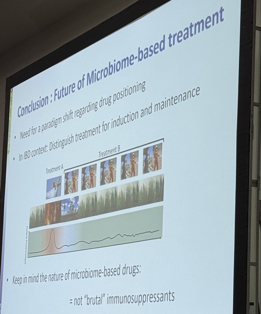 The future of #IBD therapy is #MICROBIOME 

<a href="/h_sokol/">Harry Sokol</a> #ACG2025