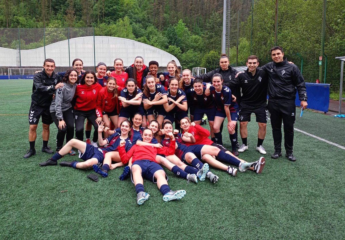 🤩 𝐈𝐤𝐚𝐫𝐚𝐠𝐚𝐫𝐫𝐢𝐚𝐚𝐚! 

🙌🏼 El Eibar femenino C logra el ascenso a 3ªRFEF tras ganar 3-0 al Bizkerre B, a falta de 2 jornadas.

𝐙𝐎𝐑𝐈𝐎𝐍𝐀𝐊 𝐧𝐞𝐬𝐤𝐚𝐤! ❤️💙

#BetiArmaginak ⚔️
