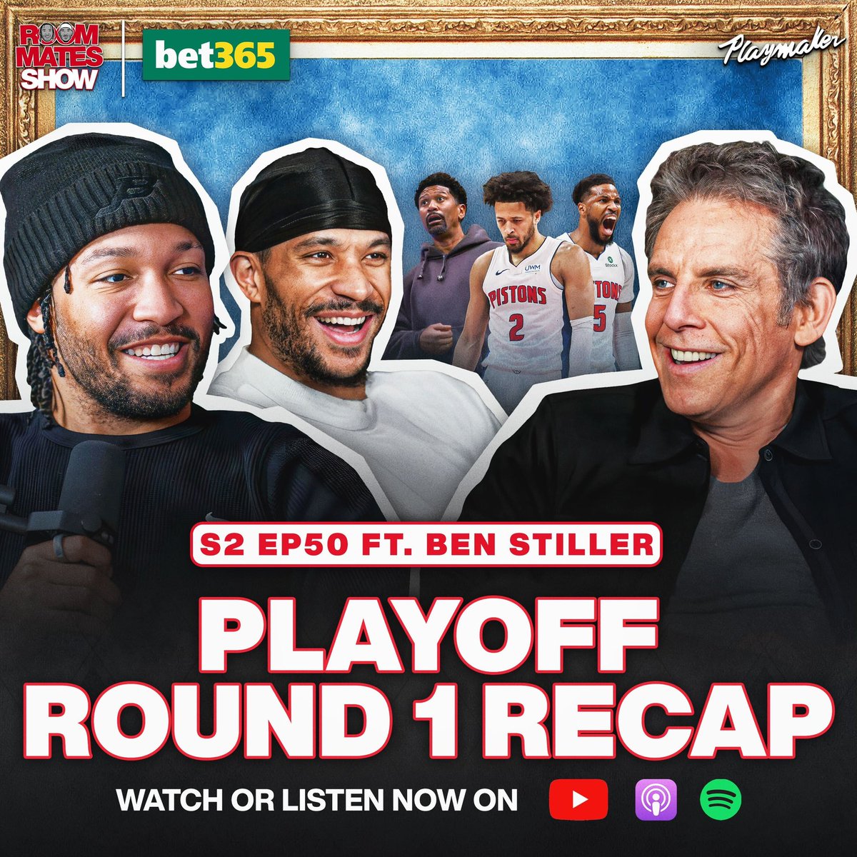 Roommates Show (@roommates__show) on Twitter photo Our 50th episode is LIVE!!
The guys hop on for a remote recap of round one, followed by a pre playoff episode with <a href="/BenStiller/">Ben Stiller</a> 🍿
Episode link: tapthe.link/RoommatesEp50 Our 50th episode is LIVE!!
The guys hop on for a remote recap of round one, followed by a pre playoff episode with <a href="/BenStiller/">Ben Stiller</a> 🍿
Episode link: tapthe.link/RoommatesEp50