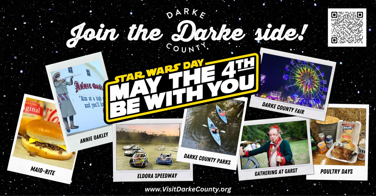 May The 4th Be With You!

#EmbraceTheDarkeCountySide
#JoinTheDarkeCountySide
#May4thBeWithYou