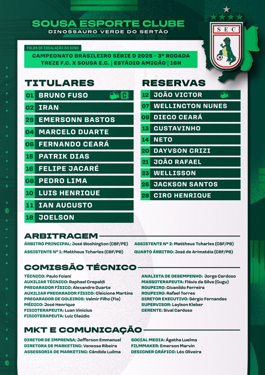Sousa Esporte Clube ⭐️⭐️⭐️⭐ tweet media