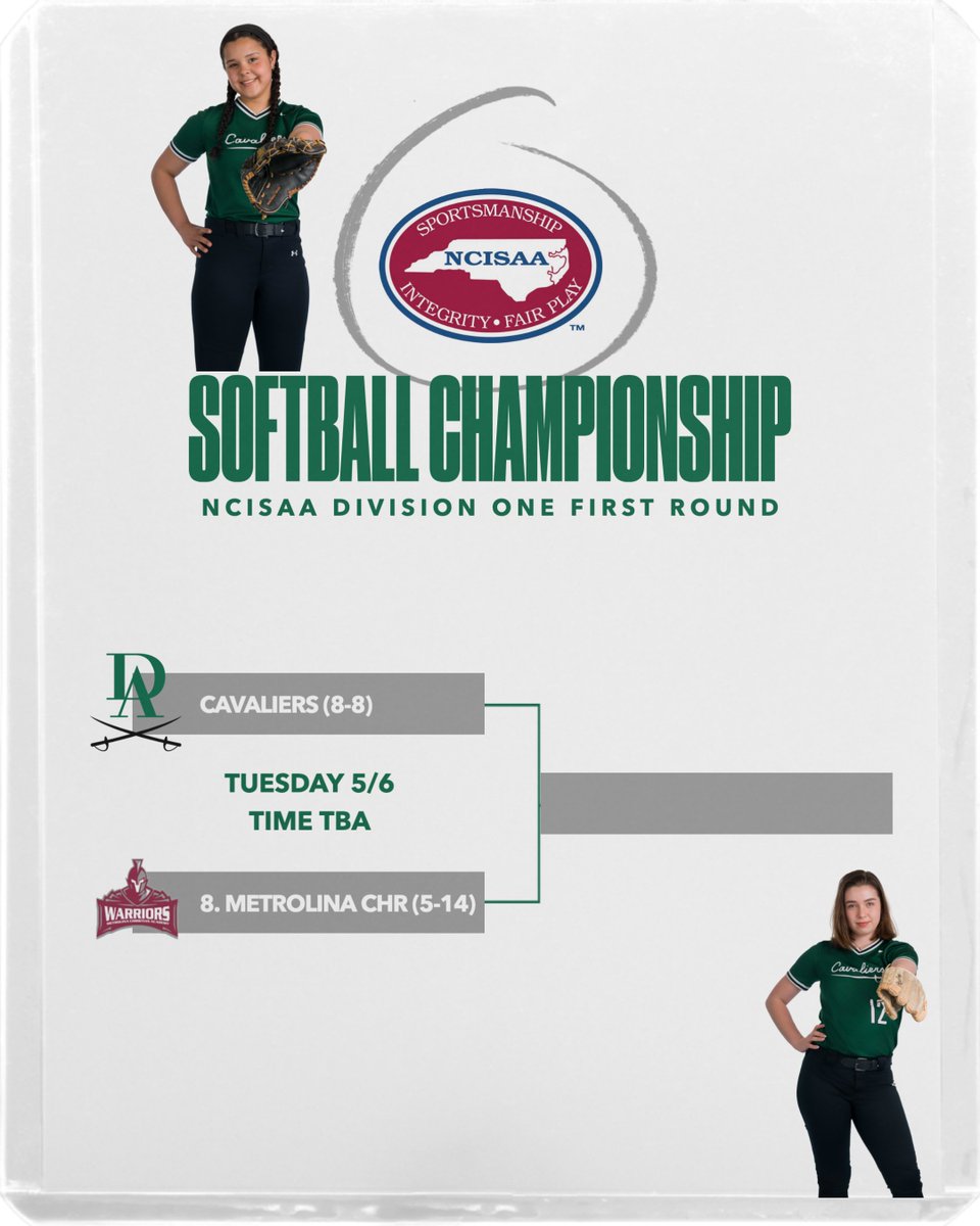Its Selection Sunday!  Five DA teams headed to the state tournament this week.  Brackets will be released throughout the day.  Congrats to our 8-8 softball team - they will head to Metrolina Christian on Tuesday - time TBA