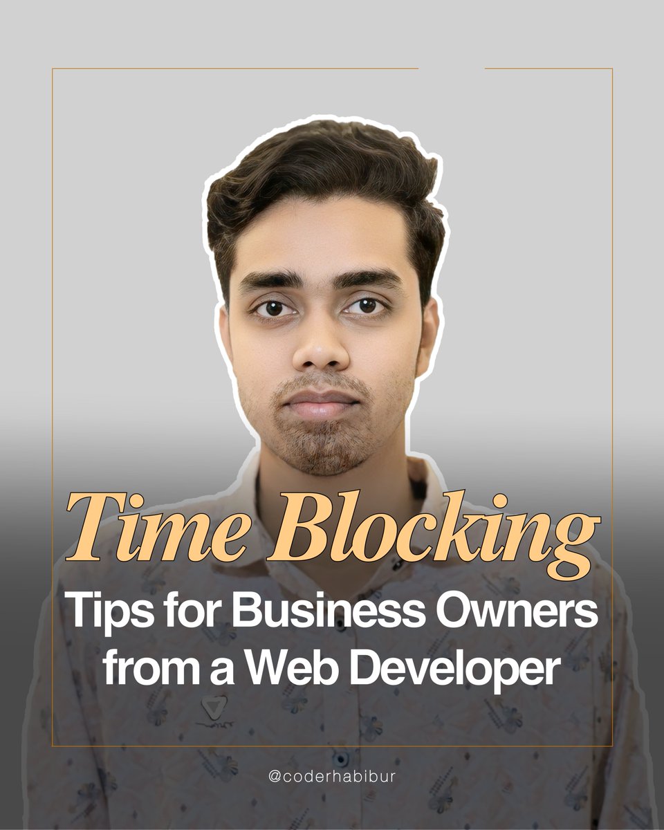 coderhabibur's tweet image. 🚀 Productivity tips for devs & business owners! 💻
1️⃣ Time Block important tasks first
2️⃣ Speed up your site for better sales
3️⃣ Optimize performance to keep users happy
4️⃣ Automate routine tasks to save time
What’s your go-to productivity hack? 👇
#WordPress #Shopify #DevLife