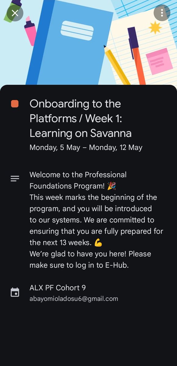 Abayomi Oladosu (@abayomi_oladosu) on Twitter photo A new beginning with <a href="/alx_africa/">ALX Africa</a>
Got accepted into #ALXFE Prodev and we kick off with professional foundation tomorrow.
Locked in for the next 8 months.
It's time to sharpen those skills 👨💻😊
#alxaccepted #ALXPF #ALX_SE #dohardthings #lifeatalx #webdev A new beginning with <a href="/alx_africa/">ALX Africa</a>
Got accepted into #ALXFE Prodev and we kick off with professional foundation tomorrow.
Locked in for the next 8 months.
It's time to sharpen those skills 👨💻😊
#alxaccepted #ALXPF #ALX_SE #dohardthings #lifeatalx #webdev