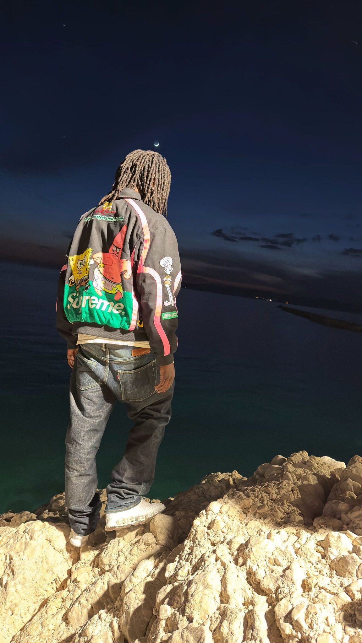 Supreme SpongeBob SquarePants Jeff Hamilton Racing Jacket