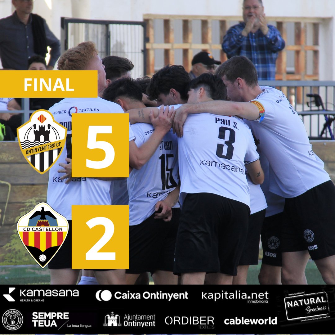 ⚫⚪ 5-2 ⚪⚫ | ⌚ FINAL

VICTÒRIA DE CLARIANO, D'ONTINYENT! Un premi per als que han estat sempre ahí. La millor afició la tenim nosaltres. Sempre Ontinyent!

⚽ Iván García, Pedro x2, Víctor Revert i Pablo Francés

#tercerarfef #ontinyent1931castellonb