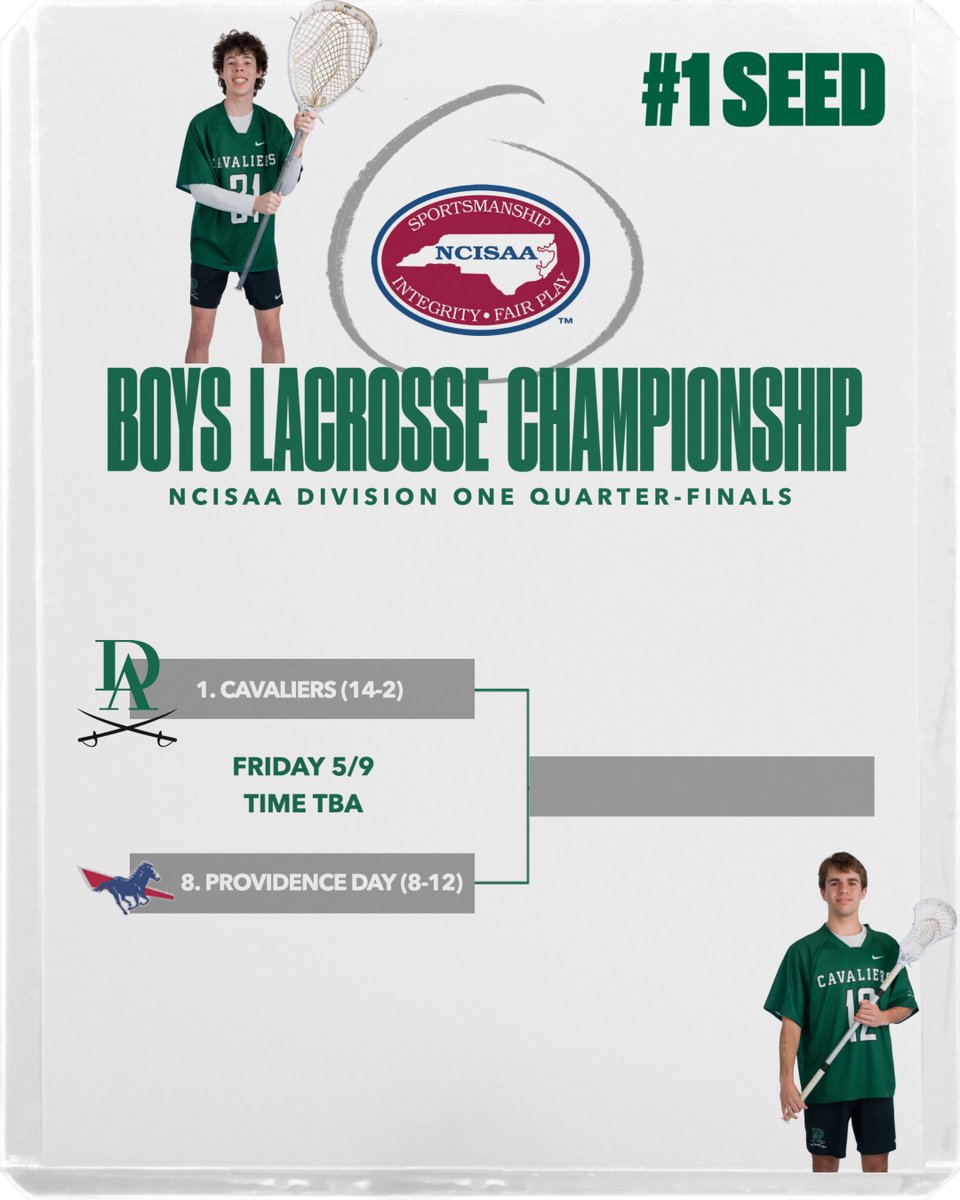 The boys lax tournament runs through Durham!  The <a href="/DABoysLax/">DABoysLax</a> team has captured the top seed in the upcoming tournament and will host <a href="/ChargersPDS/">PDS Athletics</a> on Friday afternoon at home!  Time TBD