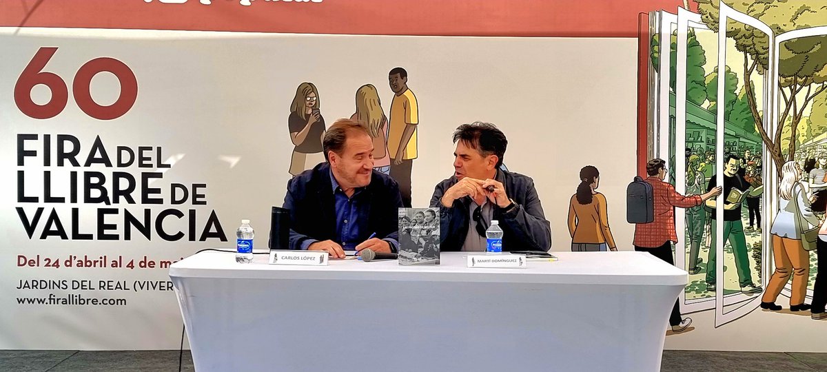 Cartelera Turia (@cturia) on Twitter photo Nuestro compañero <a href="/clolano/">Carlos Olano 🔻</a> ha presentado su libro La páginas de el Mur en la Fira del Llibre de València. Una brillante recopilación de los artículos de memoria democrática (y más) publicados en la Turia.Le ha acompañado el profesor Martí Domínguez. No os lo perdáis. Nuestro compañero <a href="/clolano/">Carlos Olano 🔻</a> ha presentado su libro La páginas de el Mur en la Fira del Llibre de València. Una brillante recopilación de los artículos de memoria democrática (y más) publicados en la Turia.Le ha acompañado el profesor Martí Domínguez. No os lo perdáis.