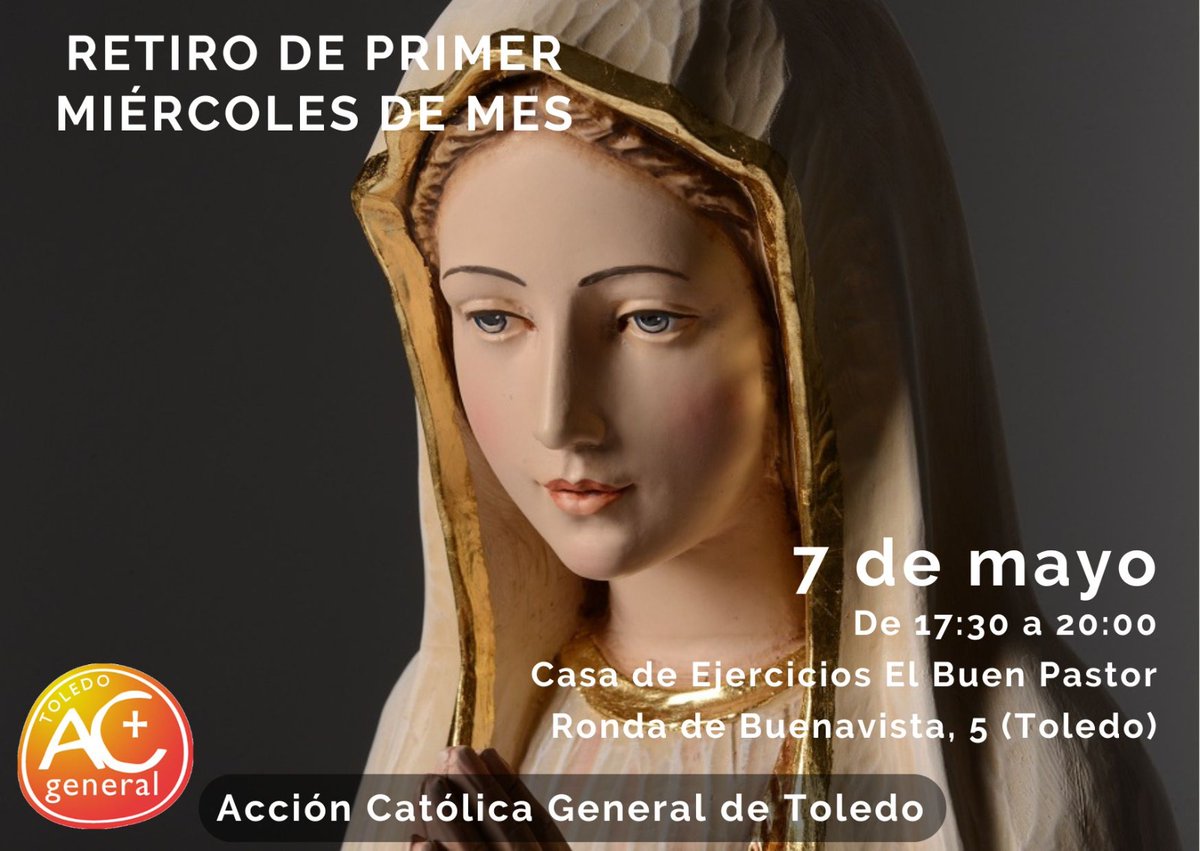 Retiro de Primer Miércoles de mes el 7 de mayo de 17:30 a 20:00 en <a href="/cdebuenpastor/">Cde Buen Pastor</a> .