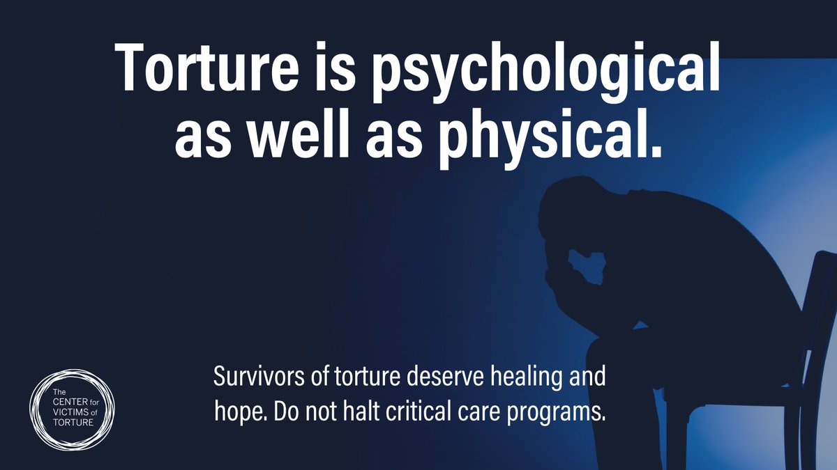 The psychological impacts of torture can be as devastating as physical torture, and healing requires specialized care. But when U.S. funding cuts halt vital healing programs, survivors are left without care. Helping survivors of torture heal also supports families and strengthens