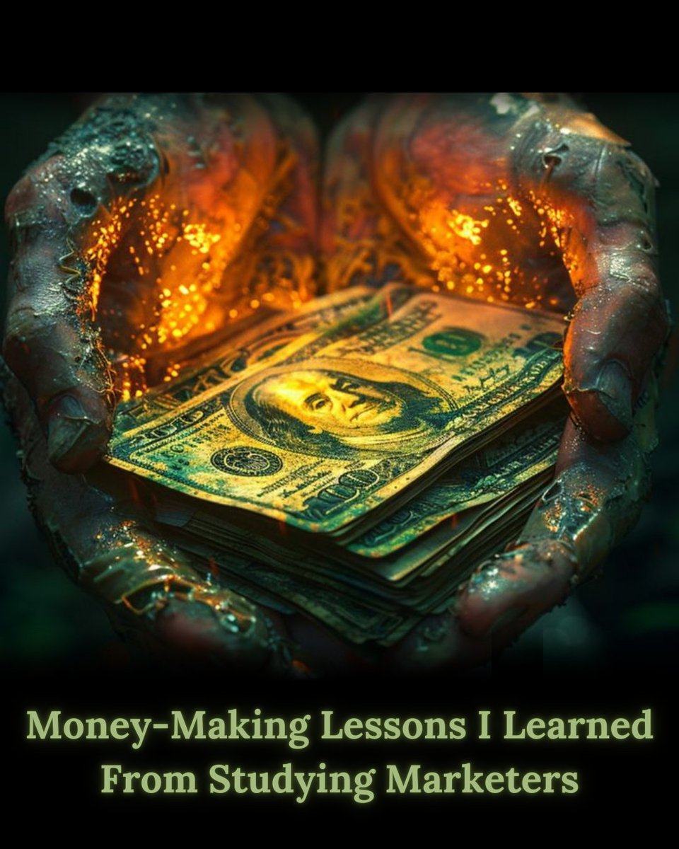 You suffer from money issues because no one taught you how money actually moves.

And almost all the "financial tips" out there weren't designed to help you but to sell you courses.

But if you'd only take time how to study marketers take money from consumers, you'd change your