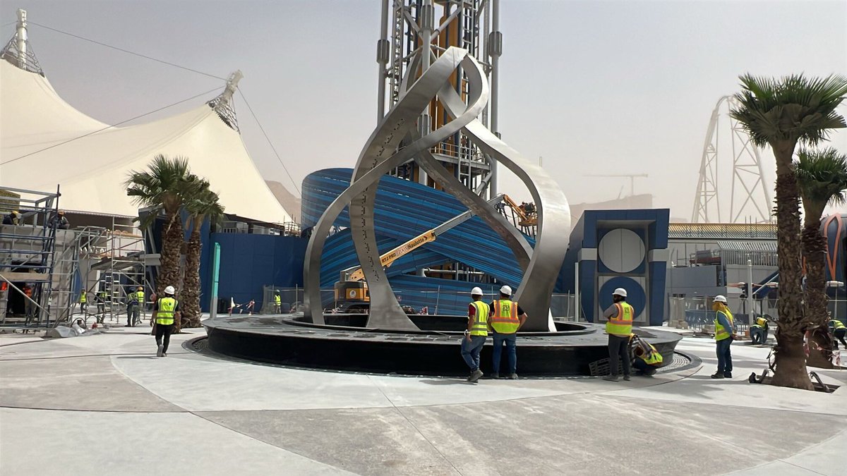 العمل جارٍ على منتزه 6 فلاجز في مدينة #القدية.