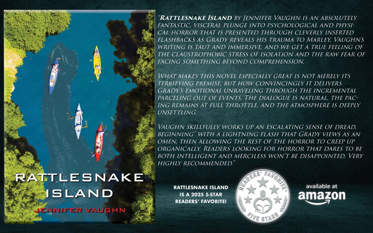 Rattlesnake Island 5 ⭐️ Review
"...READERS LOOKING FOR HORROR THAT DARES TO BE BOTH INTELLIGENT AND MERCILESS WON'T BE DISAPPOINTED. VERY HIGHLY RECOMMENDED." <a href="/ReadersFavorite/">Readers' Favorite</a>