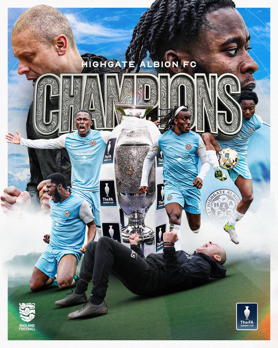 YOUR 2024/25 FA SUNDAY CUP CHAMPIONS 🏆

Congratulations <a href="/Official_HAFC/">Highgate Albion FC</a> 👏