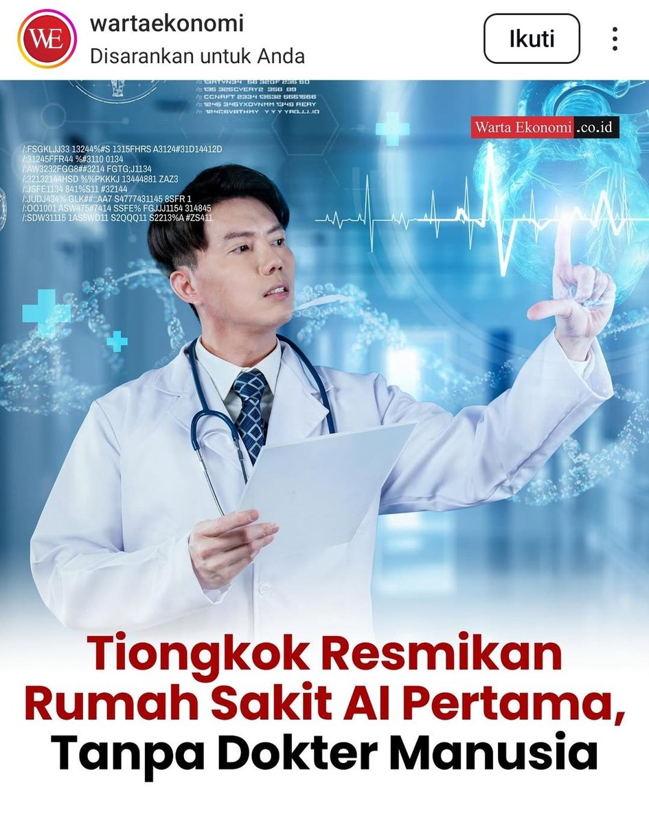 Siap² buat dokter² yg biasa mengandalkan AI buat diskusi untuk pensiun dini. Yang baru masuk fakultas kedokteran, mending mulai berfikir ulang mau terus atau tidak