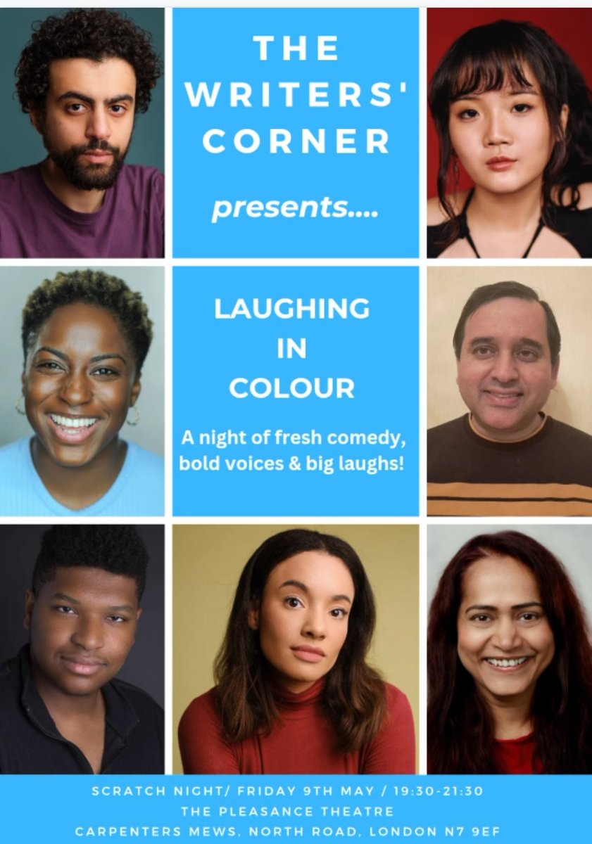 Only a week left till I'm performing in 'LAUGHING IN COLOUR' - an exciting scratch night by <a href="/_writerscorner_/">The Writers' Corner</a> of brand new comedy plays &amp; monologues by global majority writers at <a href="/ThePleasance/">Pleasance</a>.  You won't want to miss this!
🚨TICKETS:
shorturl.at/7iVle

See you there. ♥️🌈