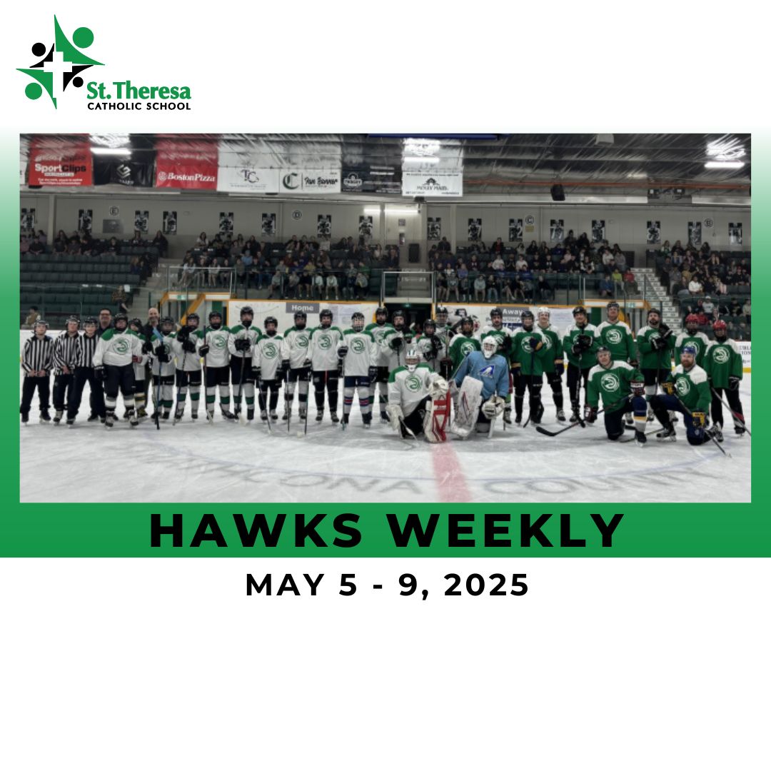 Stay in the loop, Hawks! 📰
Check out this week's Hawks Weekly for important dates like Adoration Mass, Track &amp; Field Day, and our Grade 8 Farewell Mass. 🕊️🏃‍♂️📅
Read here ➡️ stt.eics.ab.ca/parents/newsle…
#HawksWeekly #StTheresaHawks #CatholicEducation #StTheresaSherwood Park