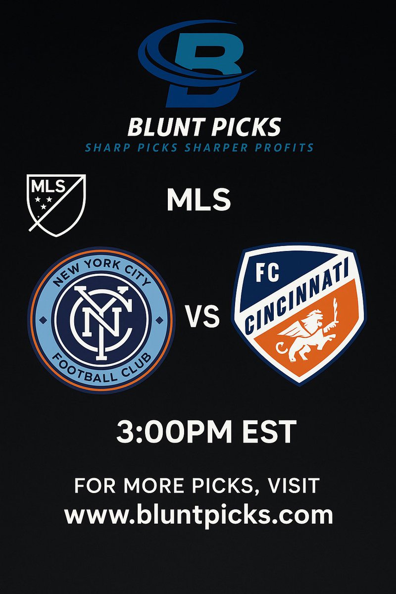 Blunt_Picks's tweet image. NYFC vs FC Cincinnati.
3PM EST kickoff. One model. One pick. No fluff.
This one’s got edges buried in the data—and we’re locked in.
Sharp picks = sharper profits.
Ride with us: bluntpicks.com
#machinelearningmodels #advancedstatisticaltechniques #MLS #bluntpicks