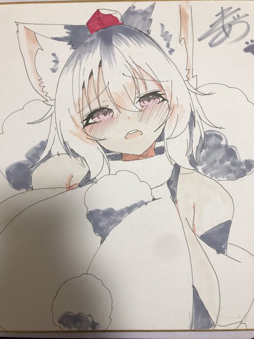 即興で描いた色紙エッな表情で好き…。 