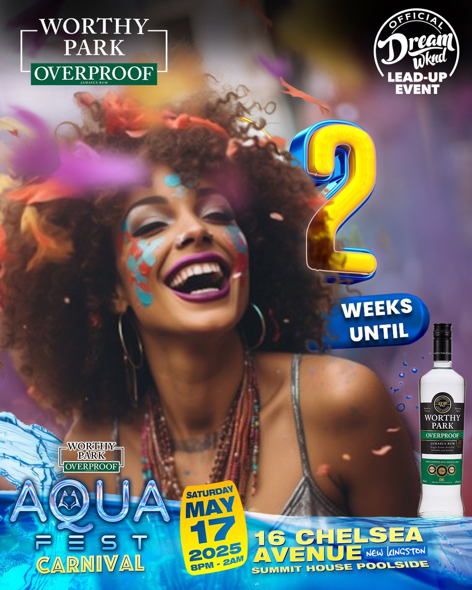 PRODUCER/DJ. (@djkurtriley) on Twitter photo 2 weeks until AquaFest Carnival.
🗓️May 17, 2025
📍 Summit House Poolside
<a href="/dreamwknd/">Dream Weekend</a> @worthyparkrums
@lucyandvagabond @fetelendr
@rokinentertainment @carnivalinjamaica @summitkingston <a href="/novaxsupernova/">⚡︎⌴⍴⍷☈⌒⍬⌵⍲ ✨</a>
@chevy_squeak <a href="/mattcamps/">Matthew Campos</a>
@kevikinetic @hitszess <a href="/campuselitejm/">Campuselitejm</a> 2 weeks until AquaFest Carnival.
🗓️May 17, 2025
📍 Summit House Poolside
<a href="/dreamwknd/">Dream Weekend</a> @worthyparkrums
@lucyandvagabond @fetelendr
@rokinentertainment @carnivalinjamaica @summitkingston <a href="/novaxsupernova/">⚡︎⌴⍴⍷☈⌒⍬⌵⍲ ✨</a>
@chevy_squeak <a href="/mattcamps/">Matthew Campos</a>
@kevikinetic @hitszess <a href="/campuselitejm/">Campuselitejm</a>