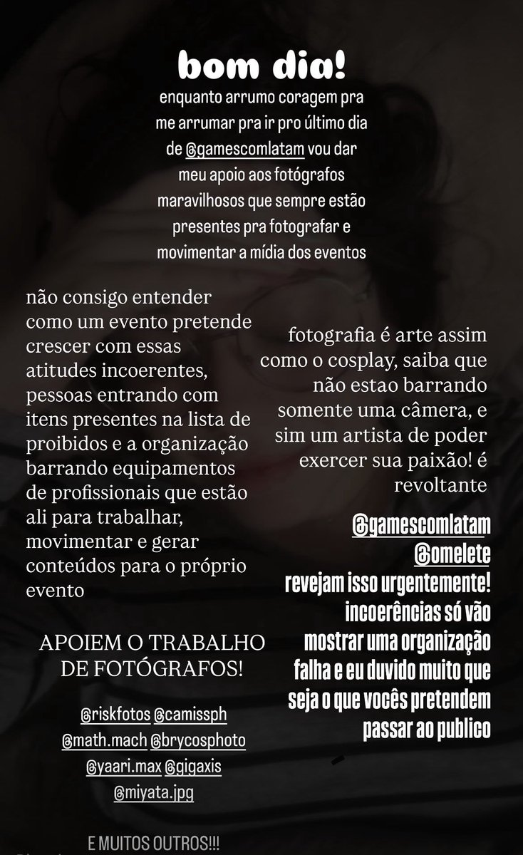 poni ⭐️ (@cosponi) on Twitter photo deixando meu posicionamento aqui no twitter tbm! <a href="/omelete/">omelete</a> <a href="/gamescomlatam/">gamescomlatam</a> !!!!!!!!!!⚠️⚠️⚠️
<a href="/riskfotos/">Henrique Fotografia</a> <a href="/meninadafotoo/">Chá de Camomila</a> <a href="/machfotografia/">Matheus Machado</a> <a href="/gigaxis/">GigaXis</a> <a href="/brycosphoto/">BryCosPhoto</a> deixando meu posicionamento aqui no twitter tbm! <a href="/omelete/">omelete</a> <a href="/gamescomlatam/">gamescomlatam</a> !!!!!!!!!!⚠️⚠️⚠️
<a href="/riskfotos/">Henrique Fotografia</a> <a href="/meninadafotoo/">Chá de Camomila</a> <a href="/machfotografia/">Matheus Machado</a> <a href="/gigaxis/">GigaXis</a> <a href="/brycosphoto/">BryCosPhoto</a>