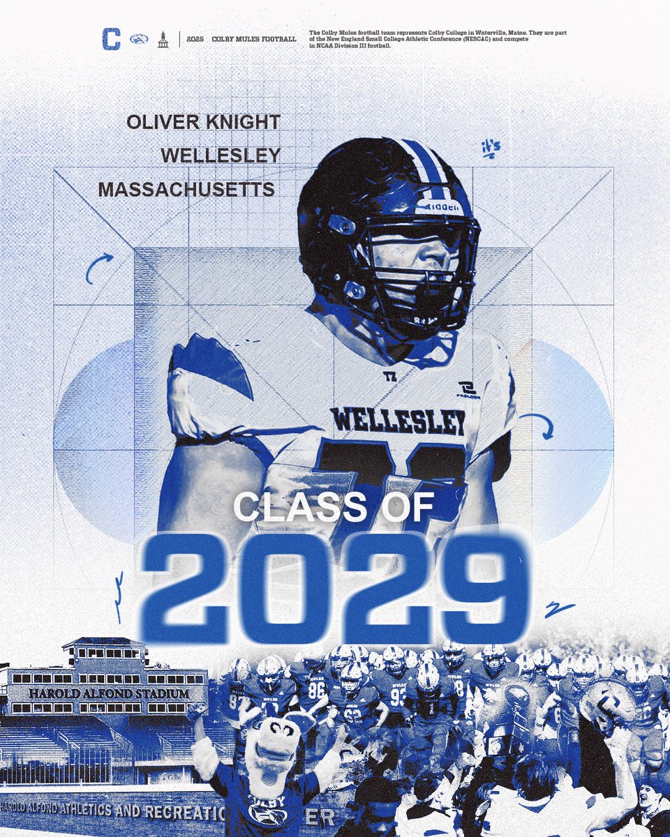 Colby Football (@colby_football) on Twitter photo Welcome to the Hill, Oliver!
🐴: Oliver Knight
🏠: Wellesley High School, MA
#MULEMADE Welcome to the Hill, Oliver!
🐴: Oliver Knight
🏠: Wellesley High School, MA
#MULEMADE