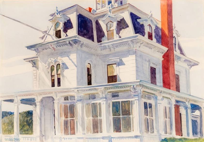 Edward Hopper (1882-1967)
La casa Talbot (1926)
acuarela sobre papel 35.25 x 50.8 cm