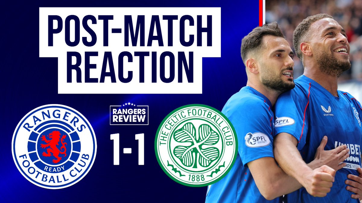 The Rangers Review (@rangersreview55) on Twitter photo 🗣️ Join <a href="/derekclarksport/">Derek Clark</a> and <a href="/Chris_Jack89/">Chris Jack</a> as they give their reactions to Rangers' 1-1 draw with Celtic.
▶️ youtube.com/live/sEg-lNwtm… 🗣️ Join <a href="/derekclarksport/">Derek Clark</a> and <a href="/Chris_Jack89/">Chris Jack</a> as they give their reactions to Rangers' 1-1 draw with Celtic.
▶️ youtube.com/live/sEg-lNwtm…