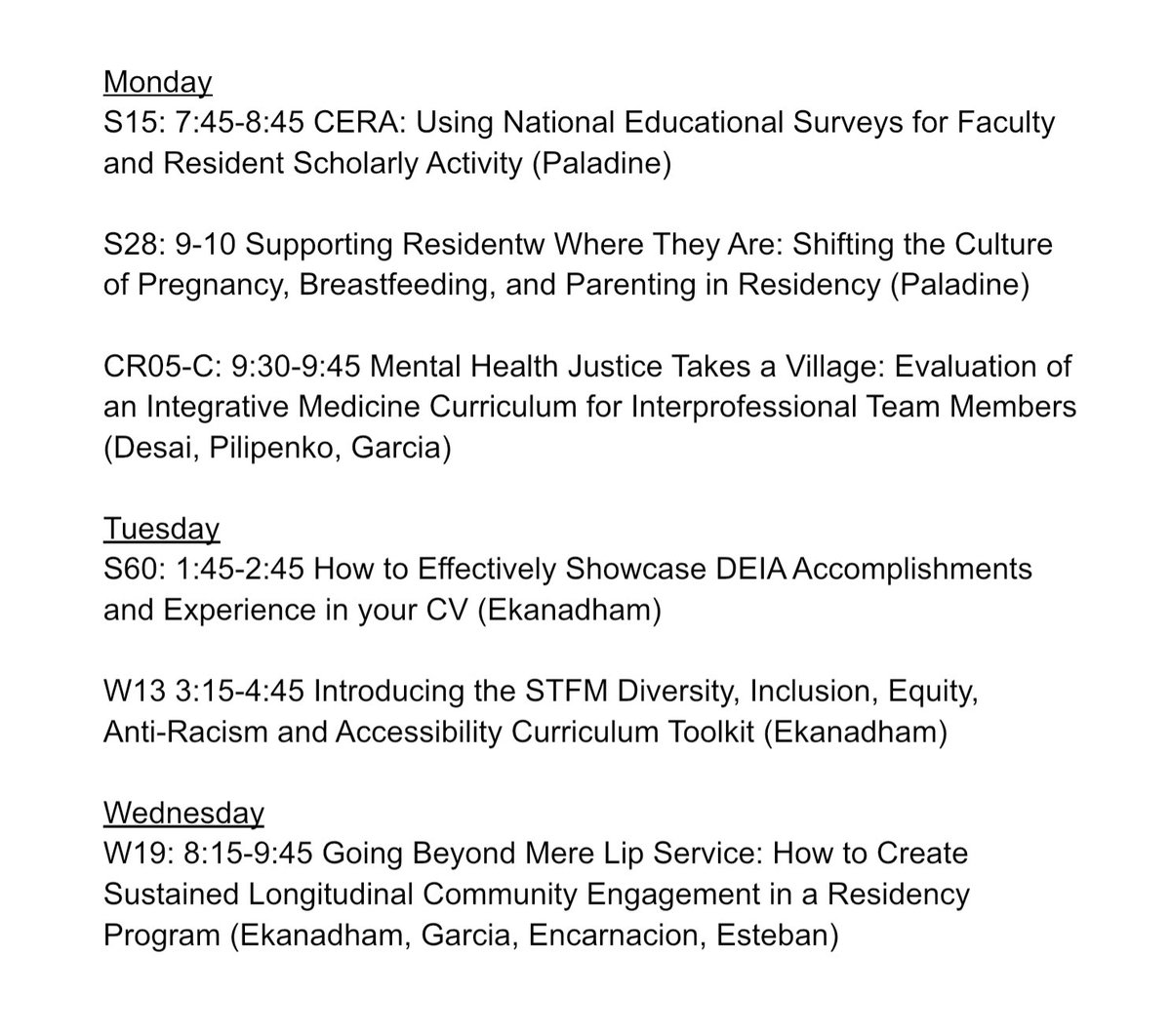 Check out these <a href="/STFM_FM/">STFM</a> #AN25 presentations by our faculty! #FamilyMedicine