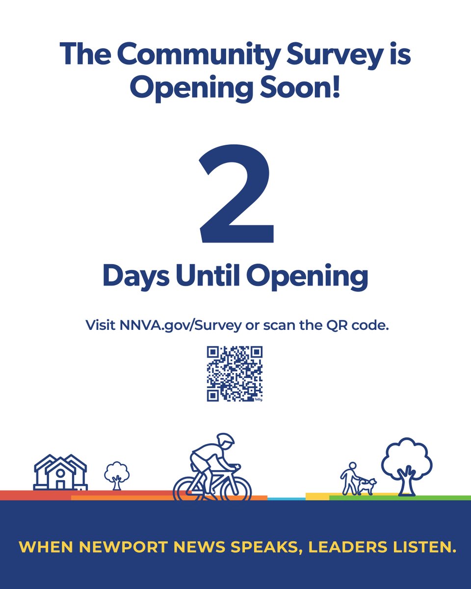 2 days! Set city priorities like safer streets, better parks, and more jobs. Your voice matters.
nnva.gov/3100/Newport-N…
#NNOpenToYou