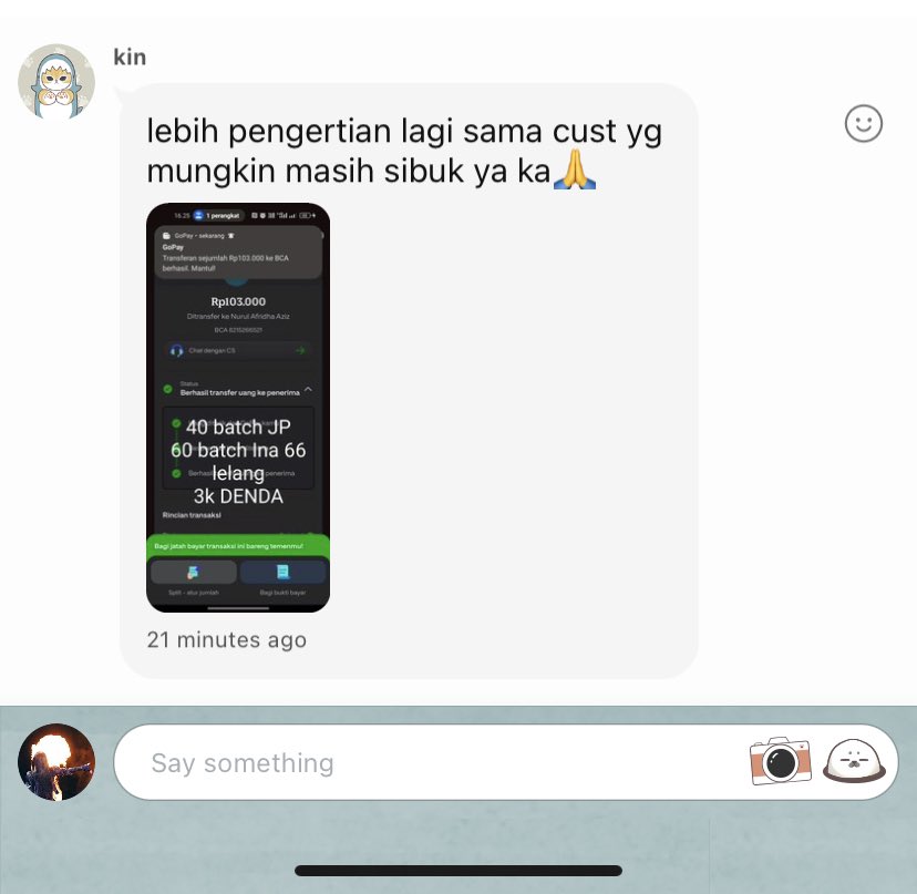 Amit2 ketemu buyer modelan kayak gini lagi, hati-hati ajadeh buat owner GO yg ada dia. Lanjutannya gmn? Biar aku dan anak2 GO yg tau😇 istipar banyak2