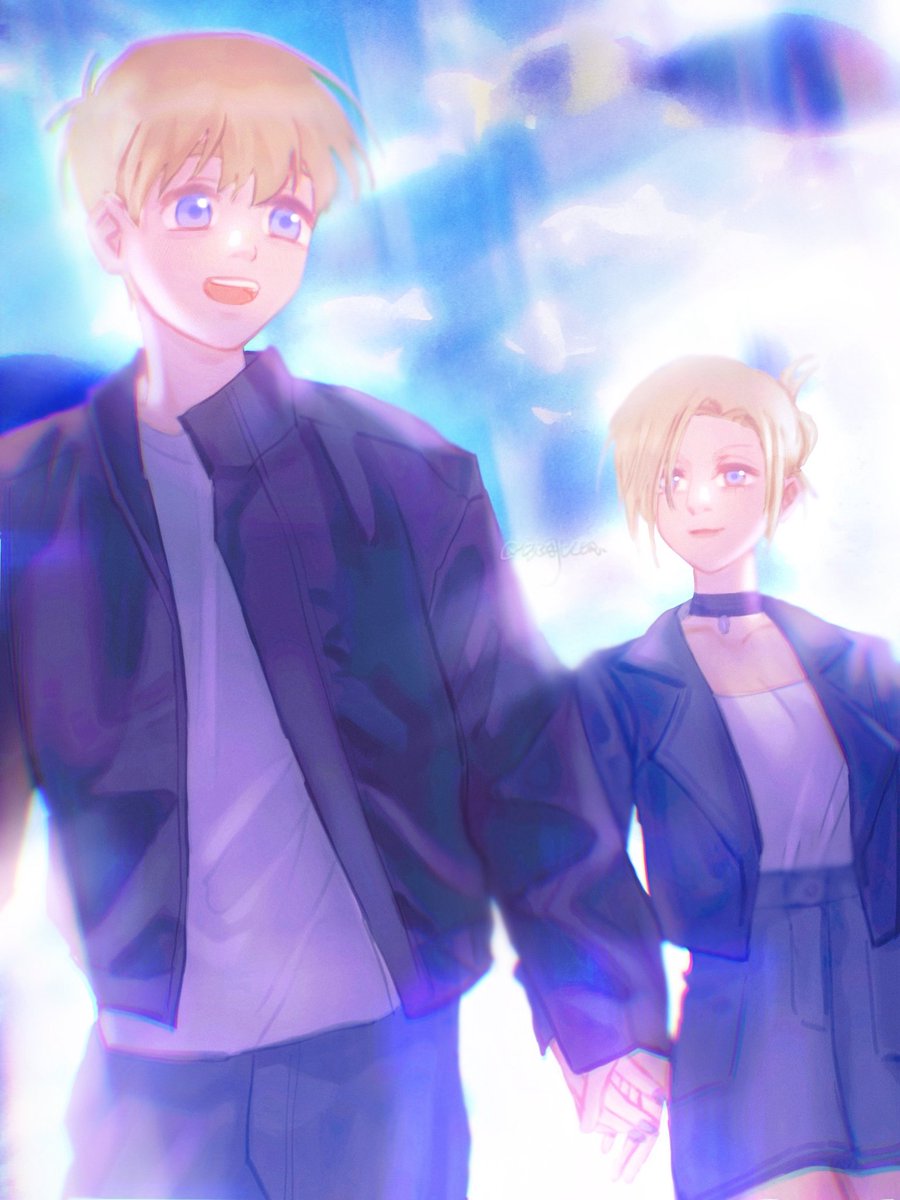 Oº°🐠一起去水族馆吧！
#アルアニ #aruani #AttackOnTitan #进撃の巨人 #アルミン・アルレルト #アニ・レオンハート