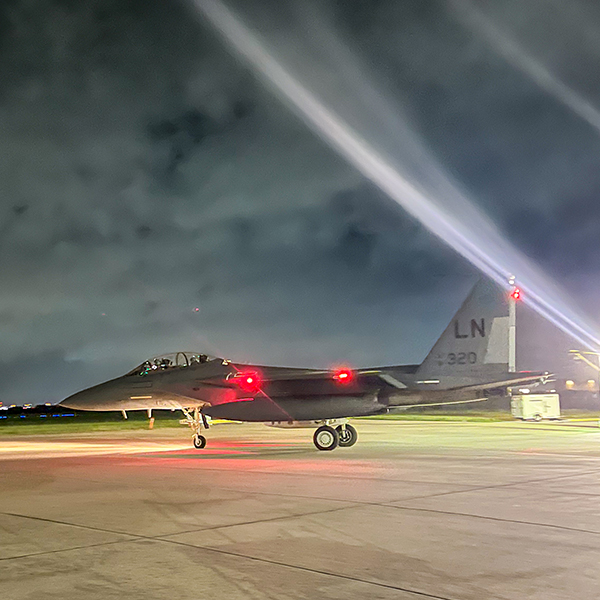 BoeingDefense's tweet image. May the Fourth be with you.

The fourth F-15E equipped with the advanced EPAWSS Electronic Warfare system for the @48FighterWing prepares for takeoff from San Antonio.

EPAWSS enhances pilot situational awareness and ensures the F-15 can tackle modern threats.