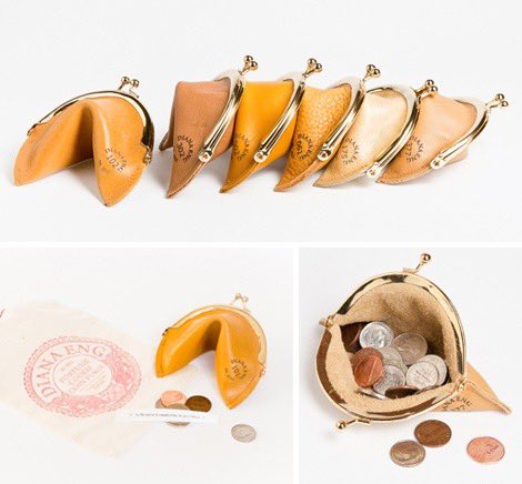 fortune cookie coin purse