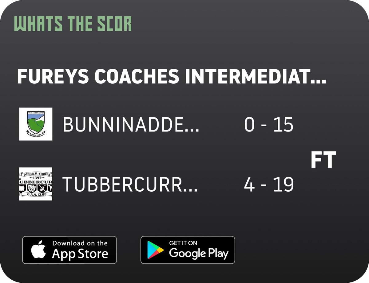 Bunninadden GAA (@bunninaddengaa) on Twitter photo Get Live Score Updates straight to your phone, download Whats The Scor. Follow us on โฆ<a href="/WhatstheScor/">Whats The Scรณr</a>โฉ Get Live Score Updates straight to your phone, download Whats The Scor. Follow us on โฆ<a href="/WhatstheScor/">Whats The Scรณr</a>โฉ