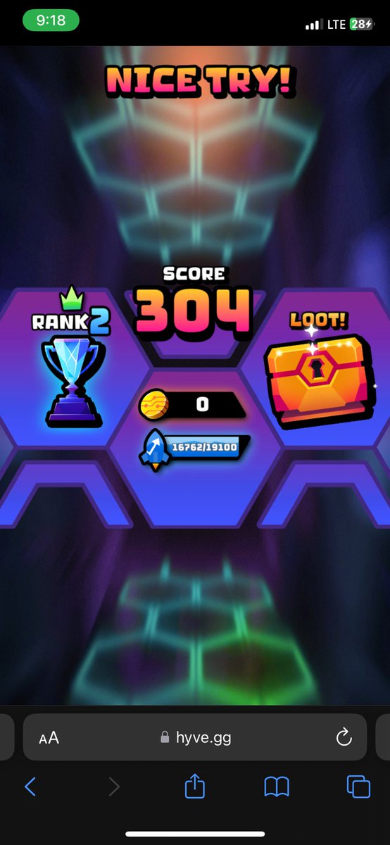 jo_kn1229's tweet photo. @Hyve_Labs 
Got addicted to this game called bitbyte and i got 3rd place from our guild CRM https://t.co/4T4Ra24NFJ with a score of 304 Can anyone beat me? thank you @Hyve_Labs for making such a great game 

Join our discord and Try this game now!! https://t.co/oSFsEyPVCr