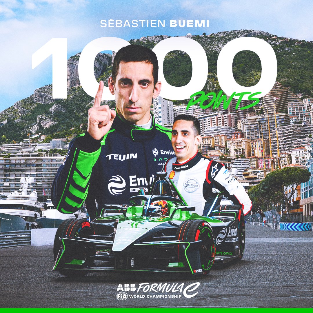 Formula E (@fiaformulae) on Twitter photo A Formula E legend ⚡️
With his win in Monaco, <a href="/Sebastien_buemi/">Sébastien Buemi</a> has passed ONE THOUSAND points in Formula E!
#MonacoEPrix A Formula E legend ⚡️
With his win in Monaco, <a href="/Sebastien_buemi/">Sébastien Buemi</a> has passed ONE THOUSAND points in Formula E!
#MonacoEPrix