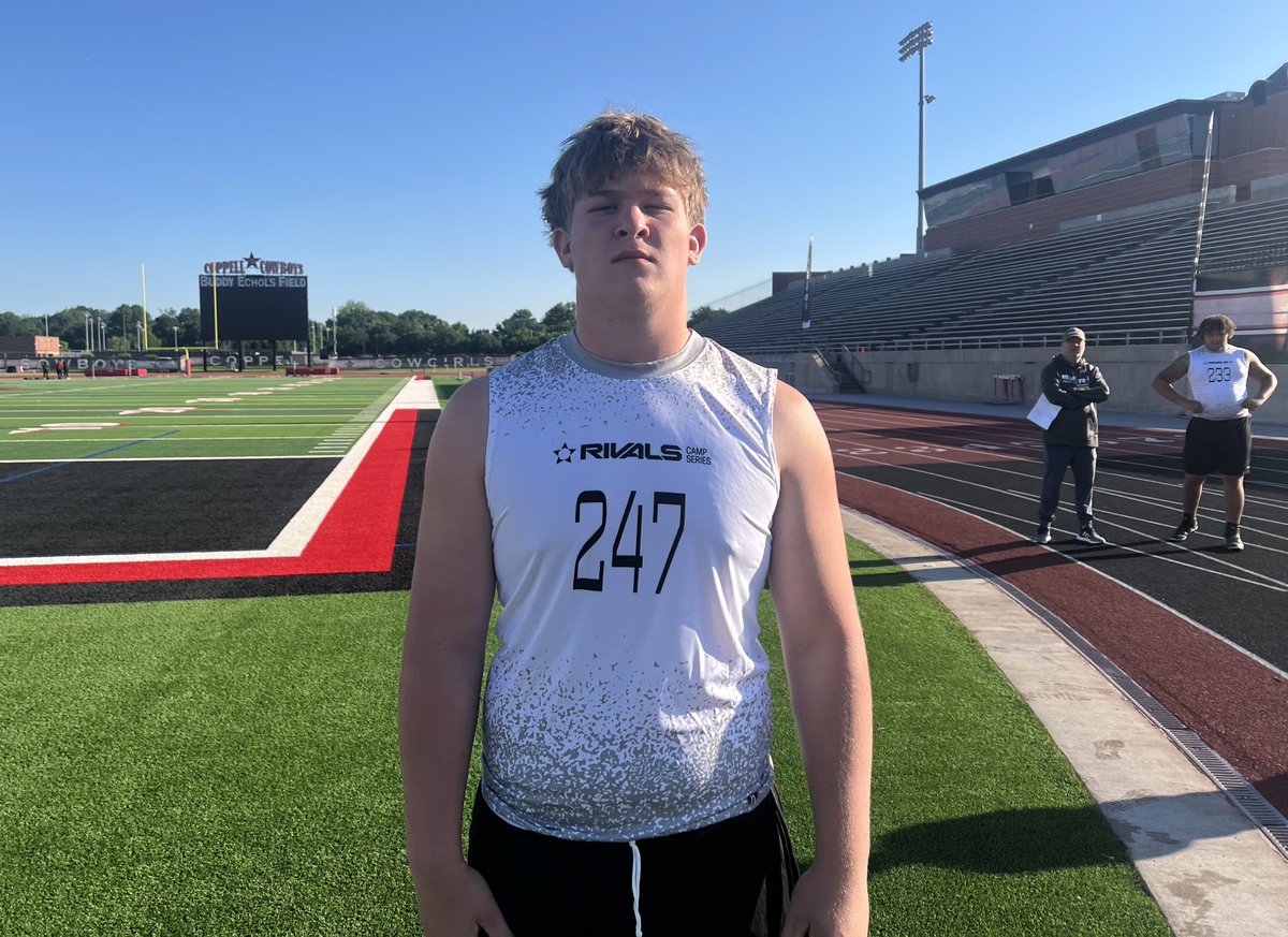 Ben Golan (@benjamingolan) on Twitter photo 2027 Anna OL Peyton Miller (<a href="/PeytonMill09/">Peyton Miller</a>) is one of the best in his class, holding 26 offers and counting.
Recently visited #TexasTech and mentioned a strong connection with OL coach Clay McGuire.
Full interview coming to <a href="/RedRaiderSports/">RedRaiderSports.com</a> 2027 Anna OL Peyton Miller (<a href="/PeytonMill09/">Peyton Miller</a>) is one of the best in his class, holding 26 offers and counting.
Recently visited #TexasTech and mentioned a strong connection with OL coach Clay McGuire.
Full interview coming to <a href="/RedRaiderSports/">RedRaiderSports.com</a>