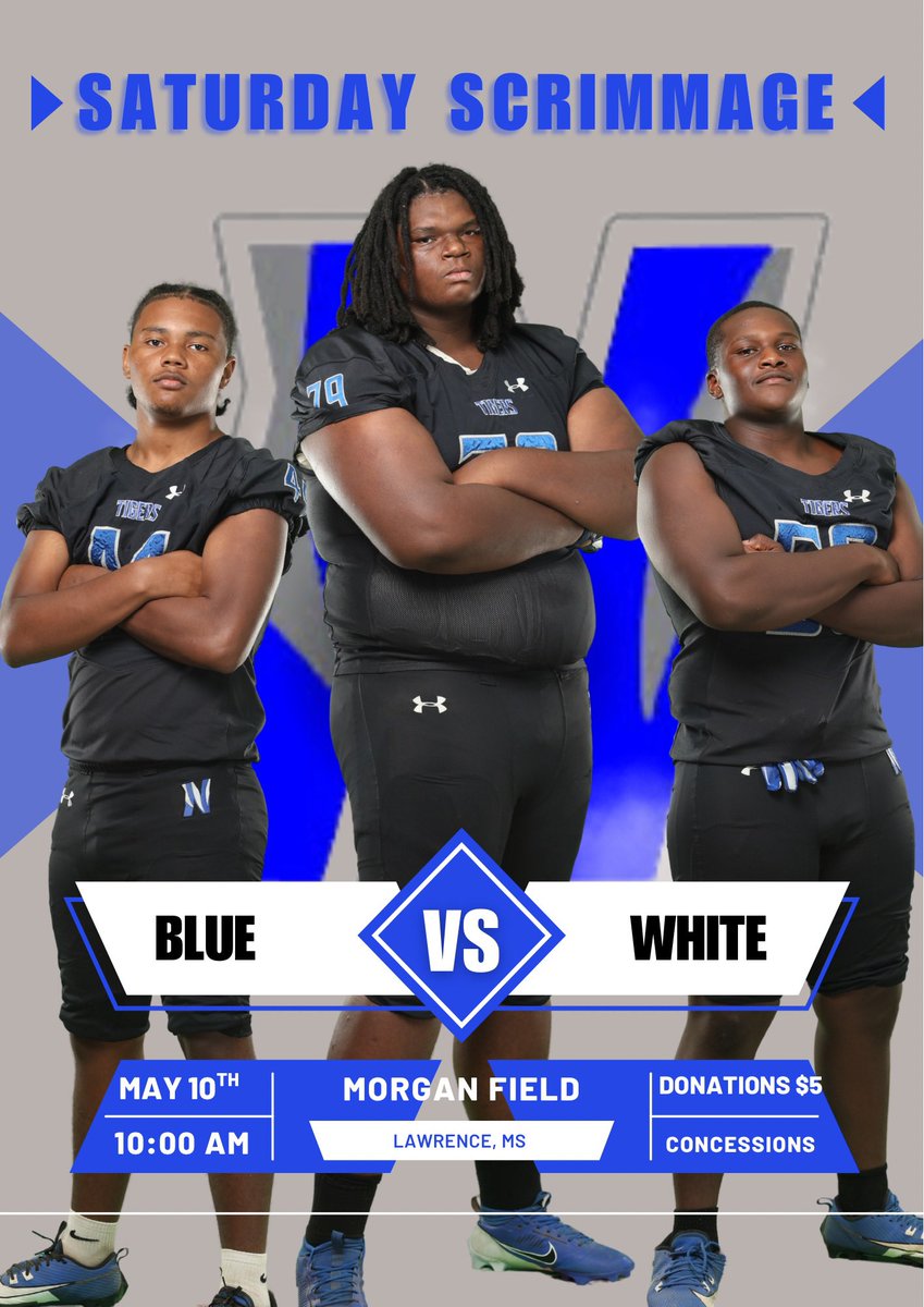 It’s going down Saturday!!!! 10AM
Bring your family out and enjoy a little scrimmage football. Concession stand and music. Donations at the gate to fund officials.