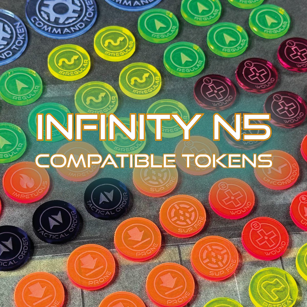 We have every 25mm token you need for you rgame sof Infinity over at Art of War Studios! 
bit.ly/3QOb7fp