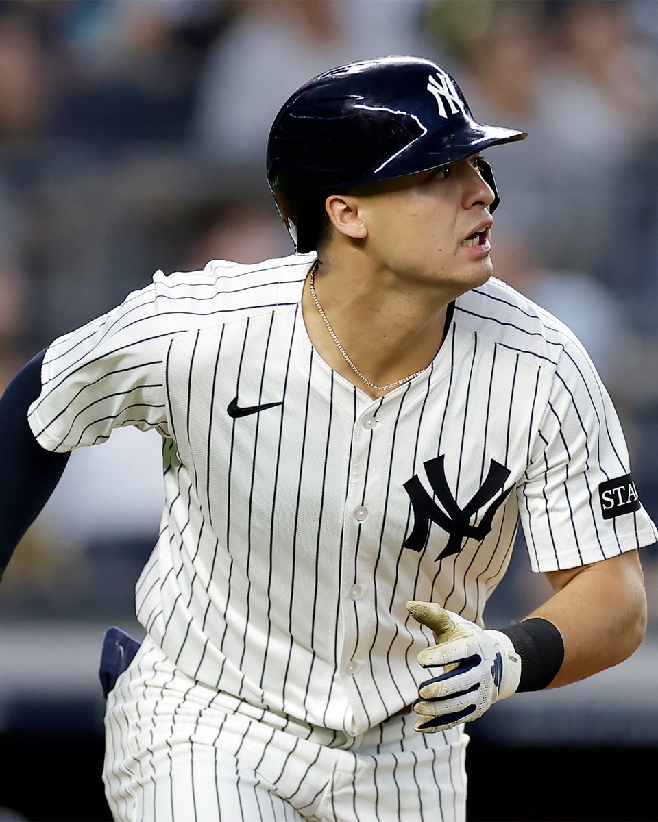 Anthony Volpe is not in the lineup today after feeling a "pop" in his left shoulder during yesterdays game.
(per <a href="/BryanHoch/">Bryan Hoch ⚾️</a>)