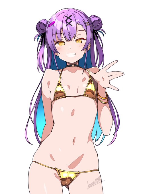 赤じゃない金ビキニあんず 